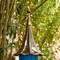 Set of 2 32"H Oversized Pagoda with Bronze Roof Metal Decorative Outdoor Garden Birdhouse